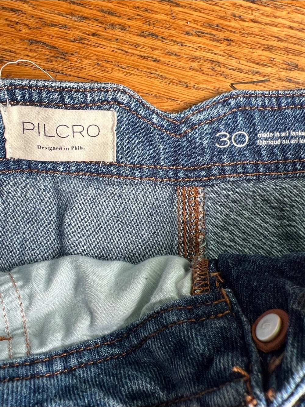 Pilcro by Anthropologie Wide‑Leg Jeans | Contrast Whimsical Distressing | Size 3 - Picture 2 of 6